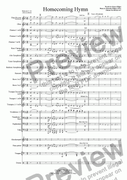 page one of Homecoming Hymn - Concert Band