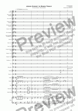 page one of Jesus Christ Is Risen Today (Easter Hymn) -  Mixed Ensemble