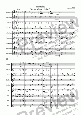 page one of Hornpipe [Water Music Suite 3]