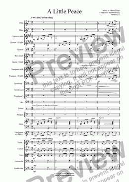 page one of A Little Peace - Orchestral Version