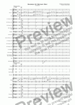 page one of Shores Of Botany Bay - Orchestra