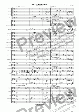 page one of WEXFORD CAROL (Orchestral Version) v2