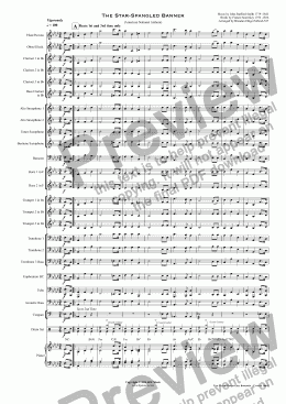 page one of The Star-Spangled Banner (American National Anthem) Concert Band