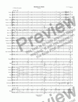 page one of Georgia’s Horn for Solo Horn and Orchestra