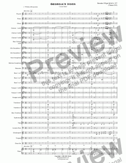 page one of Georgia’s Horn - Concert Band 