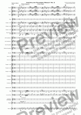 page one of Australian Folksong Medley No. 5 - Concert Band 