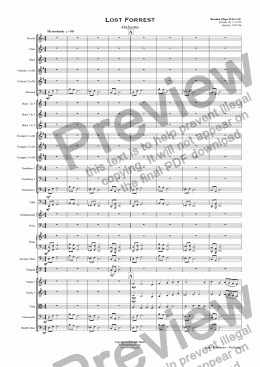 page one of Lost Forrest - Orchestra