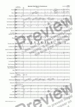 page one of Bound For South Australia - Orchestra