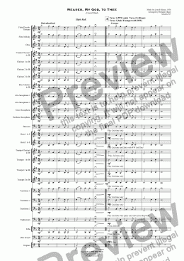 page one of Nearer, My God, to Thee - Concert Band 