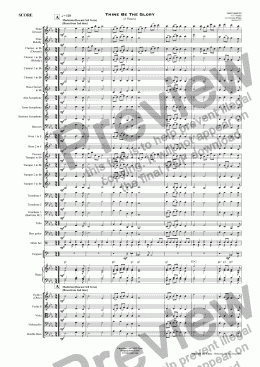 page one of Thine Be The Glory ( MACCABAEUS) - Orchestra /Concert Band or Mixed Ensemble