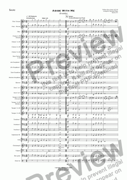 page one of Abide With Me (Eventide) - Concert Band with optional Strings