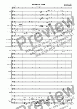 page one of Christmas Morn - Concert Band with Vocal