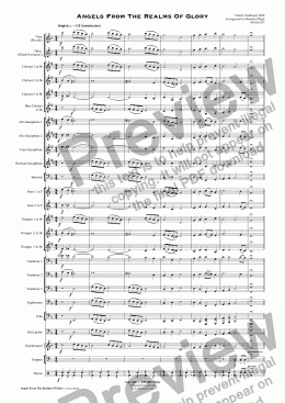 page one of Angels From The Realms of Glory (Christmas) IRIS - Concert Band