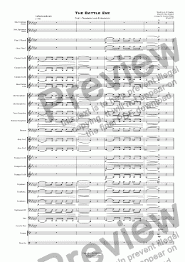 page one of The Battle Eve Duet -Trombone and Euphonium with Concert Band