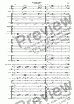 page one of Happy Home - Concert Band/Orchestra
