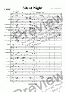 page one of Silent Night (Christmas) - Concert Band