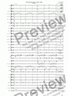 page one of Lady Jane - (Theme 76)  - Orchestra