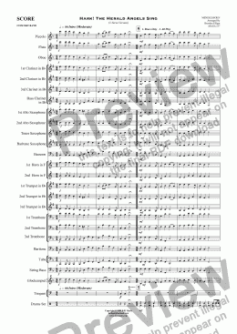 page one of Hark! The Herald Angels Sing (Christmas) - Concert Band