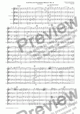 page one of Australian Folksong Medley No. 6 - Wind Quintet (Fl Ob Cl Hn Bsn)
