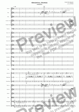 page one of Oriental Dance  - Orchestra 