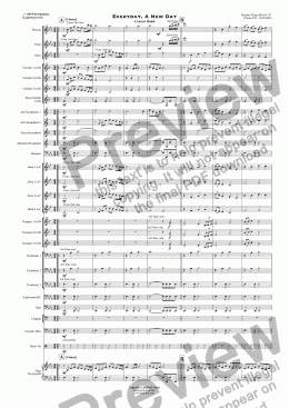 page one of Everyday, A New Day - Concert Band