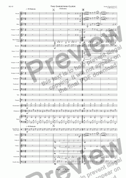 page one of The Christmas Clock - Orchestra