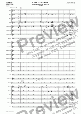 page one of Sans Day Carol (Now The Holly Bears the Berry) - Orchestra