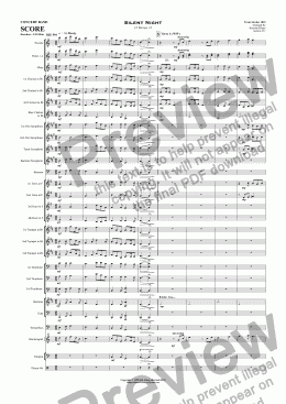 page one of Silent Night (3 Verses) v3 - Concert Band/Orchestra
