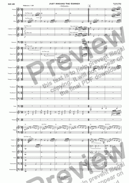 page one of Just Around The Corner - Orchestra 