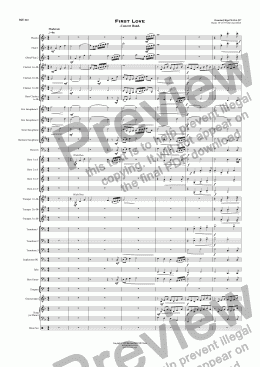 page one of First Love - Concert Band