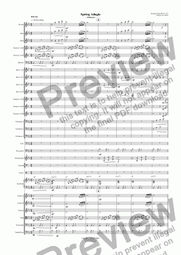 page one of Spring Adagio  - Orchestra