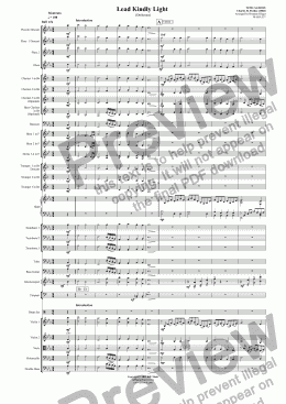 page one of Lead Kindly Light - Orchestra