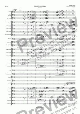 page one of The Minstrel Boy (Orchestra)