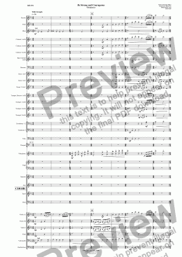 page one of Be Strong and Courageous -Orchestra