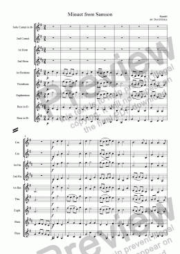page one of Minuet from ’Samson’