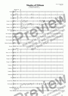 page one of Shades of Eltham - Concert Band
