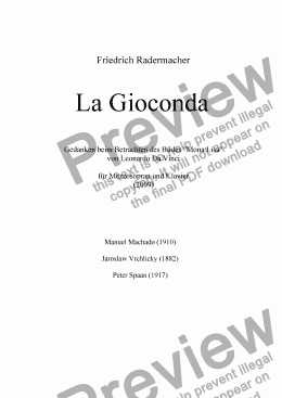 page one of La Gioconda