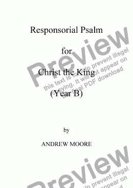 page one of Christ the King (Year B)