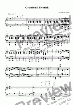 page one of Occasional Flourish (juvenilia, piano)