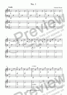 page one of Sight Reading Duets for Pupil and Teacher Book Five