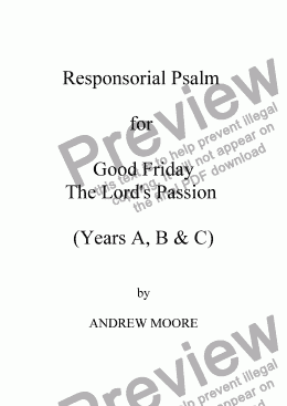 page one of Good Friday (Year C)