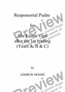 page one of Easter Vigil 1 (Year C)