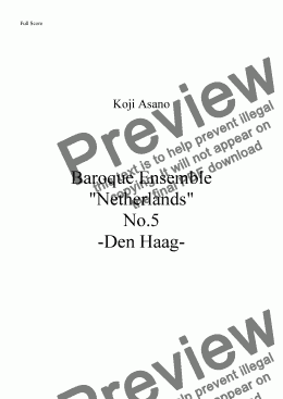 page one of Baroque Ensemble -Netherlands- No.5 Den Haag
