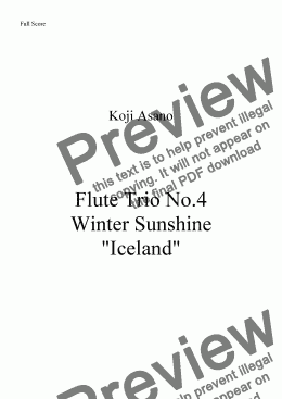 page one of Flute Trio -Winter Sunshine- No.4 Iceland