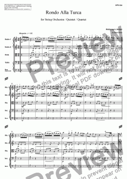 page one of Piano Sonata in A "Alla Turca" - 3. Rondo