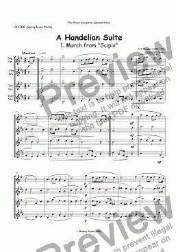 page one of A Handelian Suite for Saxophones