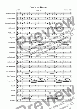 page one of Little Suite for Band No: 2 "Cumbrian Dances" (Unfinished)