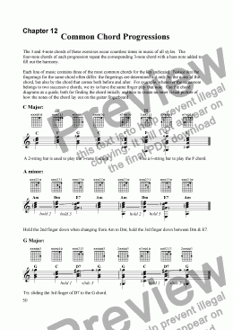 page one of Common Chord Progressions 
