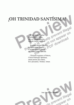 page one of ¡Oh Trinidad Santísima!