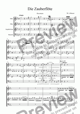 page one of Mozart - Die Zauberflote - Ouverture